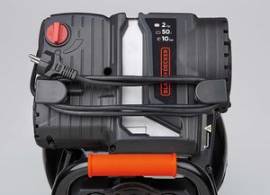 Top view of the BLACK+DECKER 227/50V NK Air Compressor.