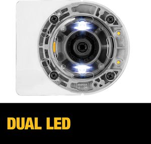DEWALT 20V Cordless Router's dual LED lighting.