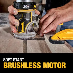 DEWALT 20V Cordless Router in use.