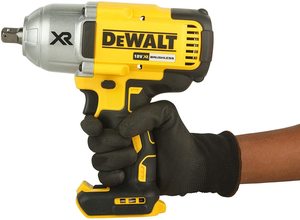 Close up view of the DEWALT DCF899N-XJ Impact Wrench.