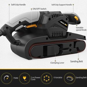 Jellas 750W Belt Sander's features.