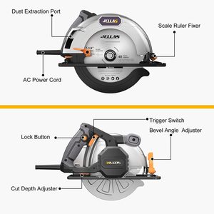Jellas Circular Saw with annotations.