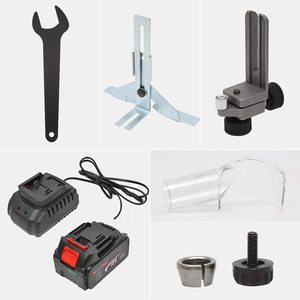 KATSU 18V Cordless Router's accessories.