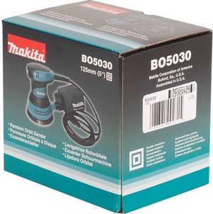 Makita BO5030 Random Orbit Sander's box.