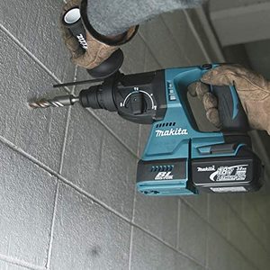 Makita DHR242Z Rotary Hammer in use.