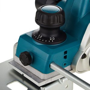 Makita DKP180Z Cordless Planer's depth adjustment.