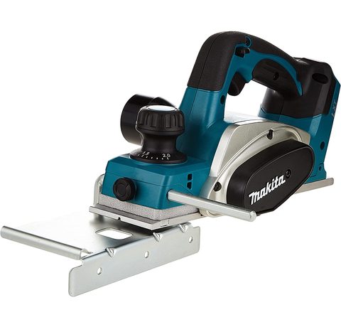 Makita DKP180Z Cordless Planer Main view of the Makita DKP180Z Cordless Planer.