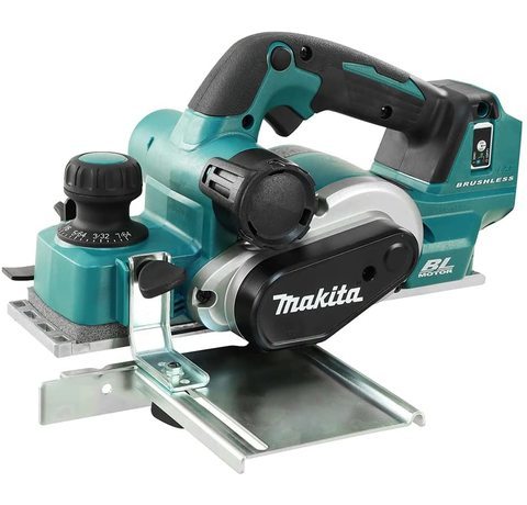 Makita DKP181Z Cordless Planer Main view of the Makita DKP181Z Cordless Planer.