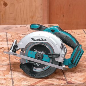 Makita DSS611Z Circular Saw on display.