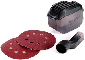 Milwaukee M18 BOS125-0 Random Orbital Sander's accessories.