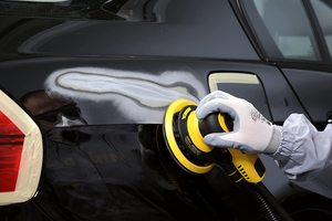 Mirka PROS 650CV Random Orbital Air Sander in use.