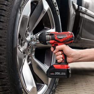 NoCry 20V Cordless Impact Wrench in use.