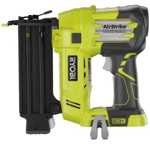 Ryobi R18N18G-0 ONE Plus 18G AirStrike Nailer Main view of the Ryobi R18N18G-0 ONE+ 18G AirStrike Nailer.