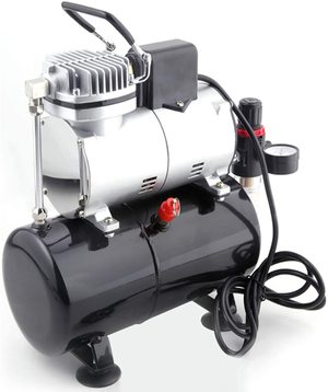 Rear view of the Timbertech Airbrush Compressor.