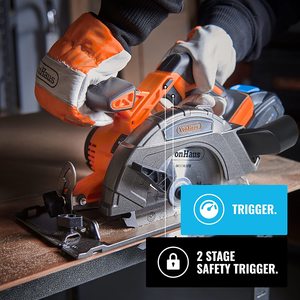VonHaus Cordless Circular Saw in use.