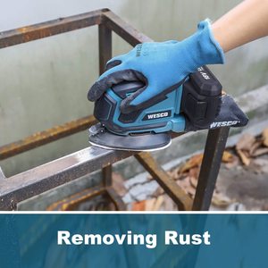 WESCO Cordless Detail Sander in use.