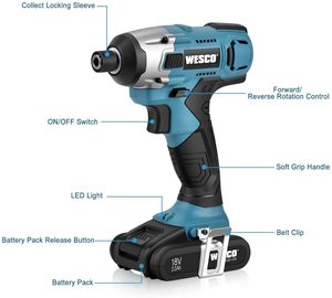 WESCO Impact Driver with annotations.